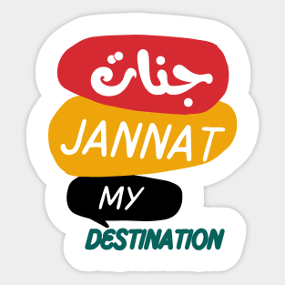 JANNAT MY DESTINATION Sticker